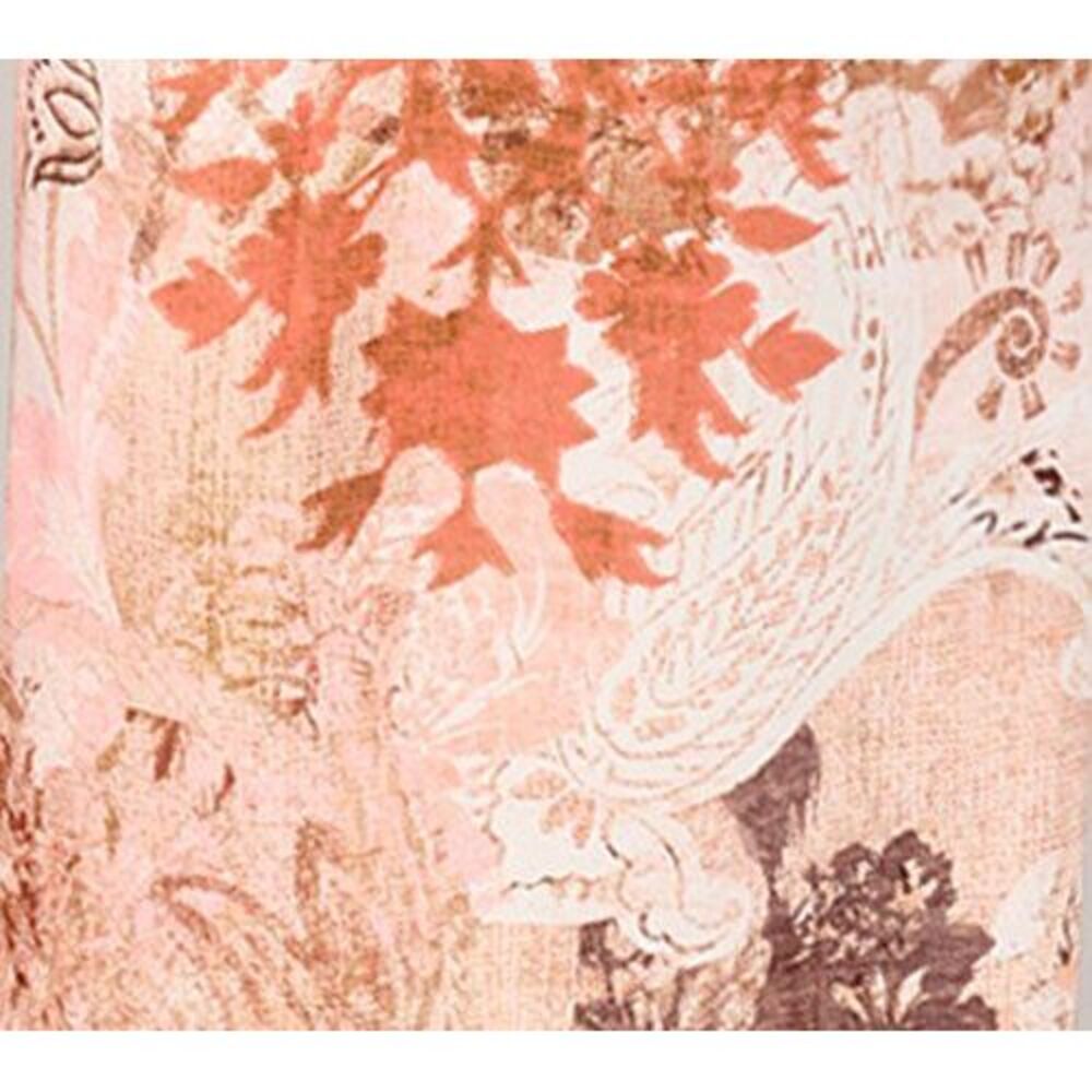 Susan Graver Women's Plus Sz Pants 1X Printed Michelle Floral Chalk Pink A684101 - Picture 3 of 4